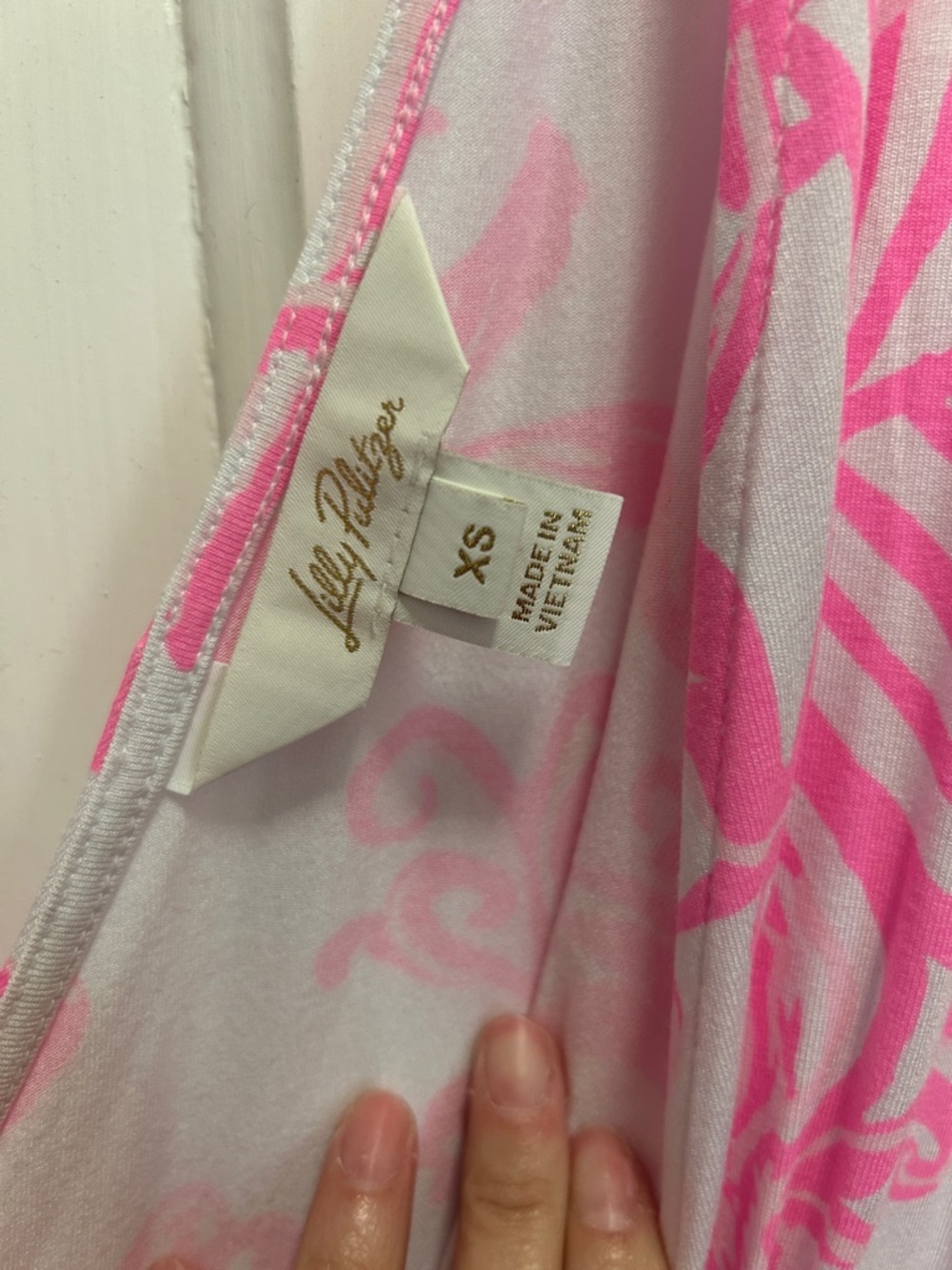 Lilly Pulitzer Pink and White Tropical Print Dress - Picture 3 of 3